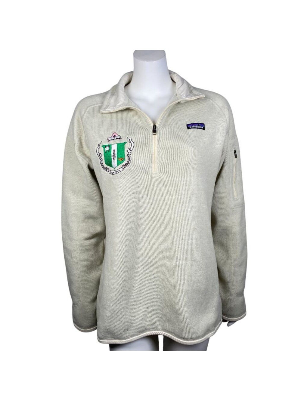 Patagonia 1/4 Zip Fleece Pullover Womens XL Pullover Delta Zeta Sorority Crest